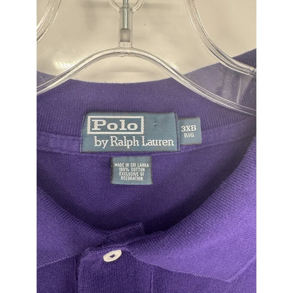 Polo Ralph Lauren The Mesh Polo Shirt 3XL Big 3XB Long Sleeve Golf 100% Cotton
